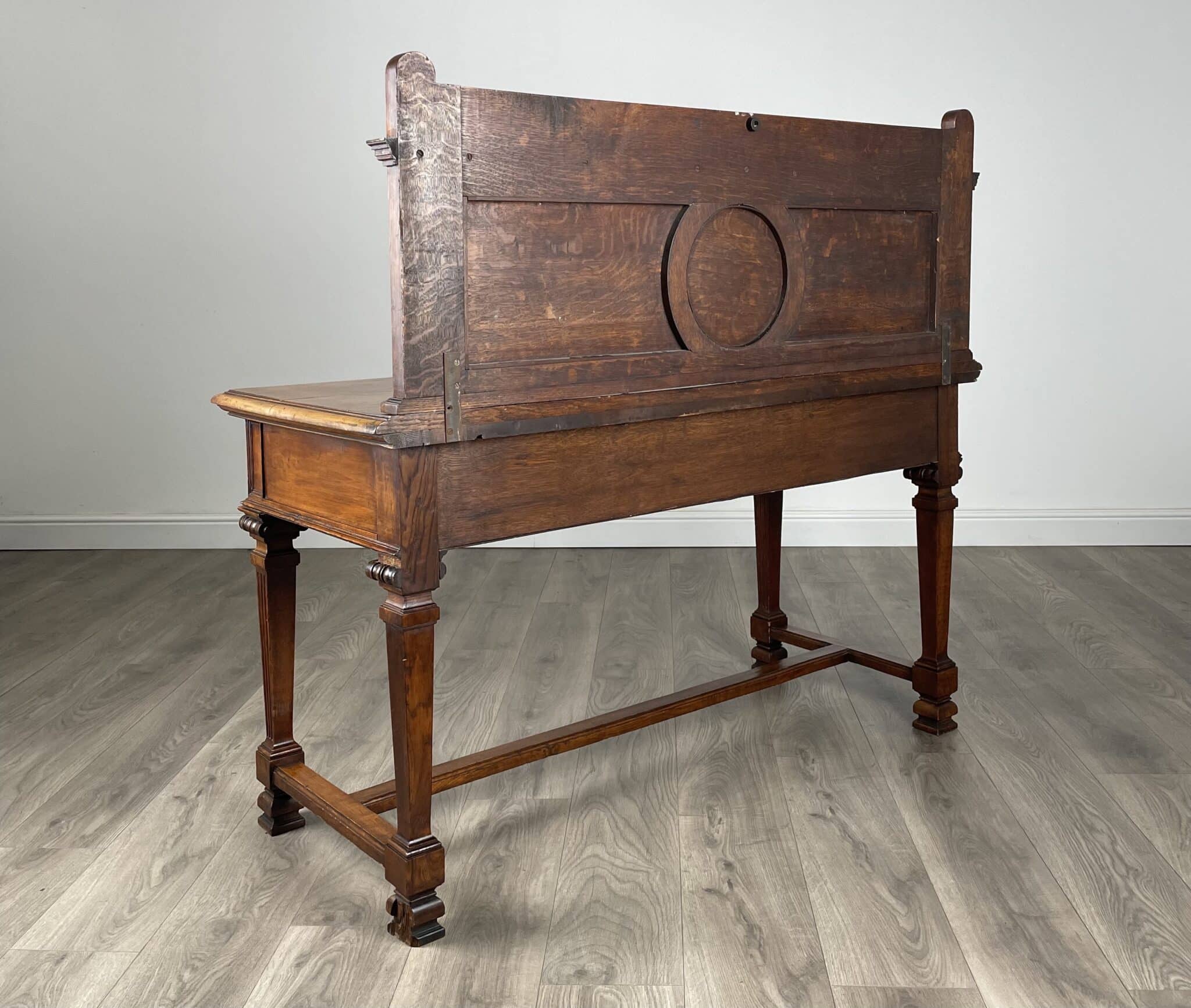 Antique 19th Century Side Table / Console Table In Oak