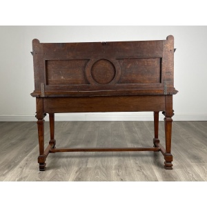Antique 19th Century Side Table / Console Table In Oak