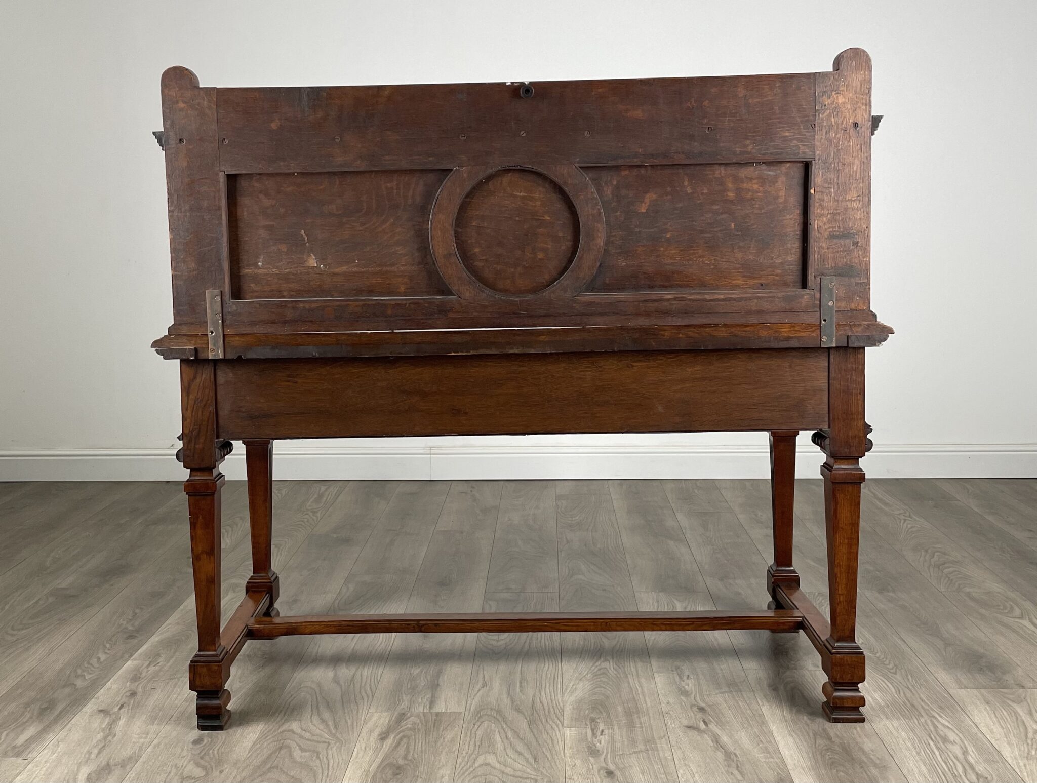Antique 19th Century Side Table / Console Table In Oak