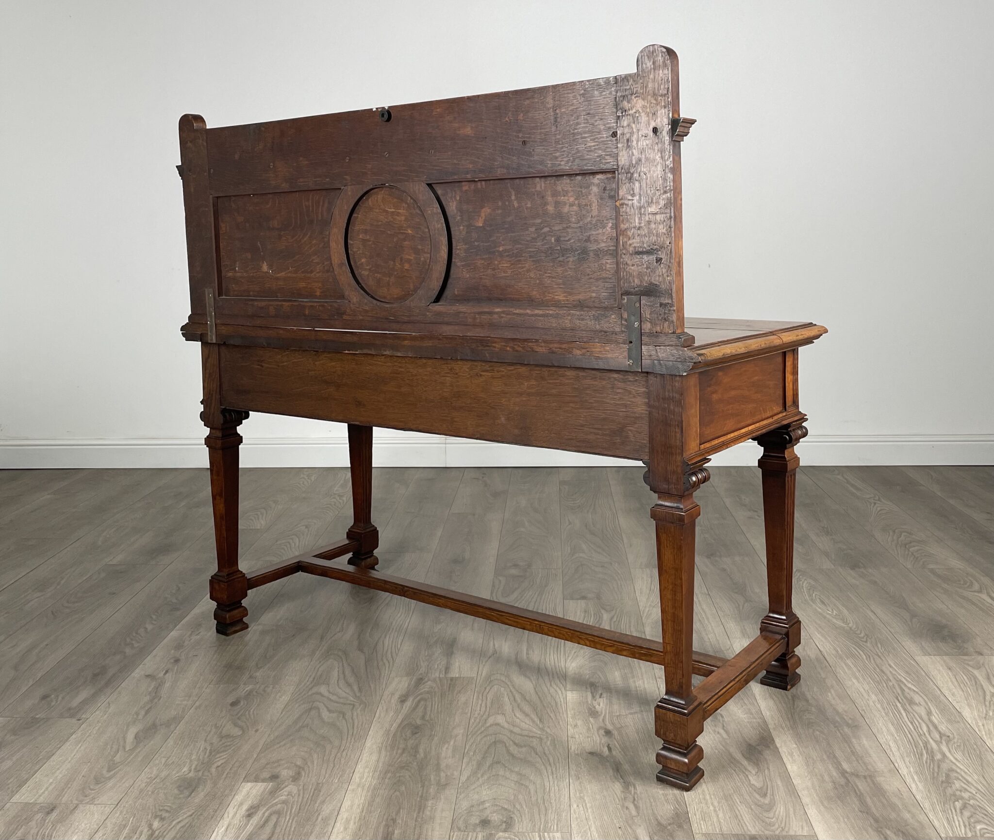 Antique 19th Century Side Table / Console Table In Oak
