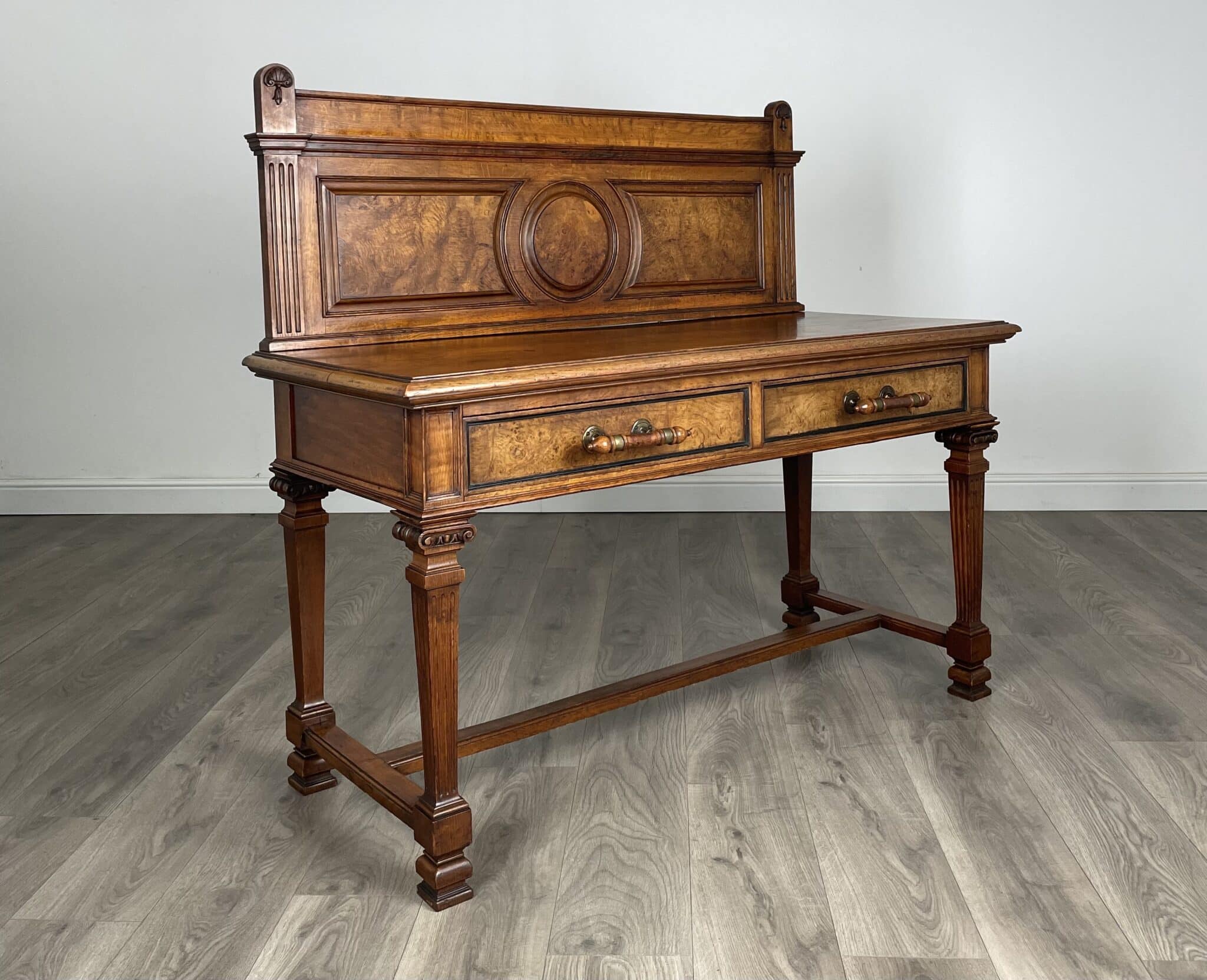 Antique 19th Century Side Table / Console Table In Oak