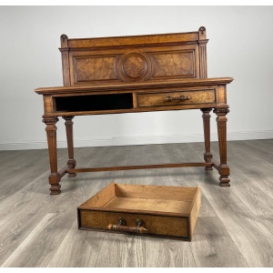 Antique 19th Century Side Table / Console Table In Oak
