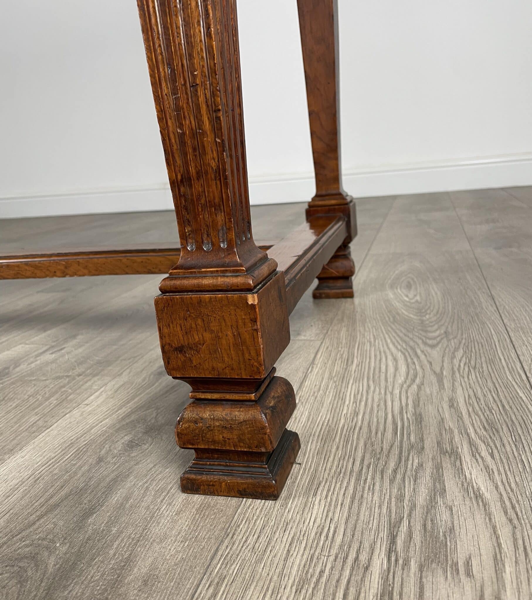 Antique 19th Century Side Table / Console Table In Oak