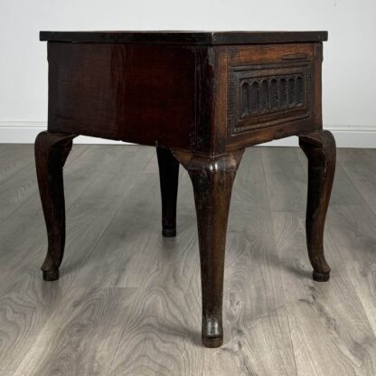 Antique 18th Century Unusual Box On Stand In Oak - Image 7