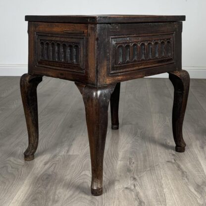 Antique 18th Century Unusual Box On Stand In Oak - Image 9