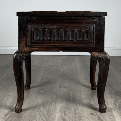 Antique 18th Century Unusual Box On Stand In Oak - Image 8