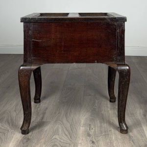 Antique 18th Century Unusual Box On Stand In Oak