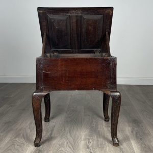 Antique 18th Century Unusual Box On Stand In Oak