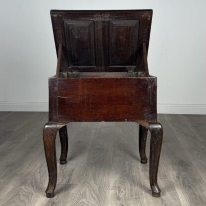 Antique 18th Century Unusual Box On Stand In Oak - Image 13