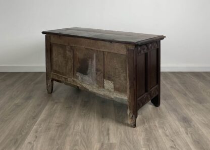 Antique 18th Century Carved Oak Coffer / Blanket Box - Image 6