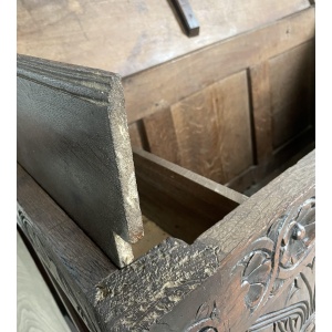 Antique 18th Century Carved Oak Coffer / Blanket Box