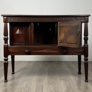 Antique 18th Century Carved Sideboard In Walnut