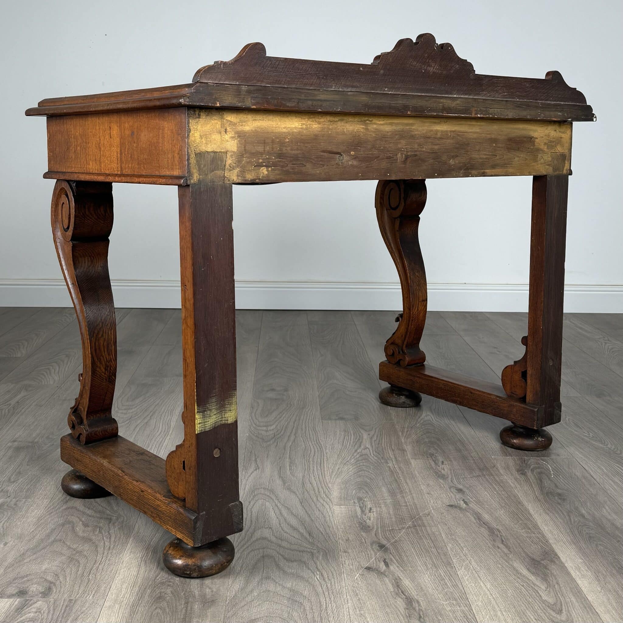 Antique 19th Century Console Table / Side Table In Oak