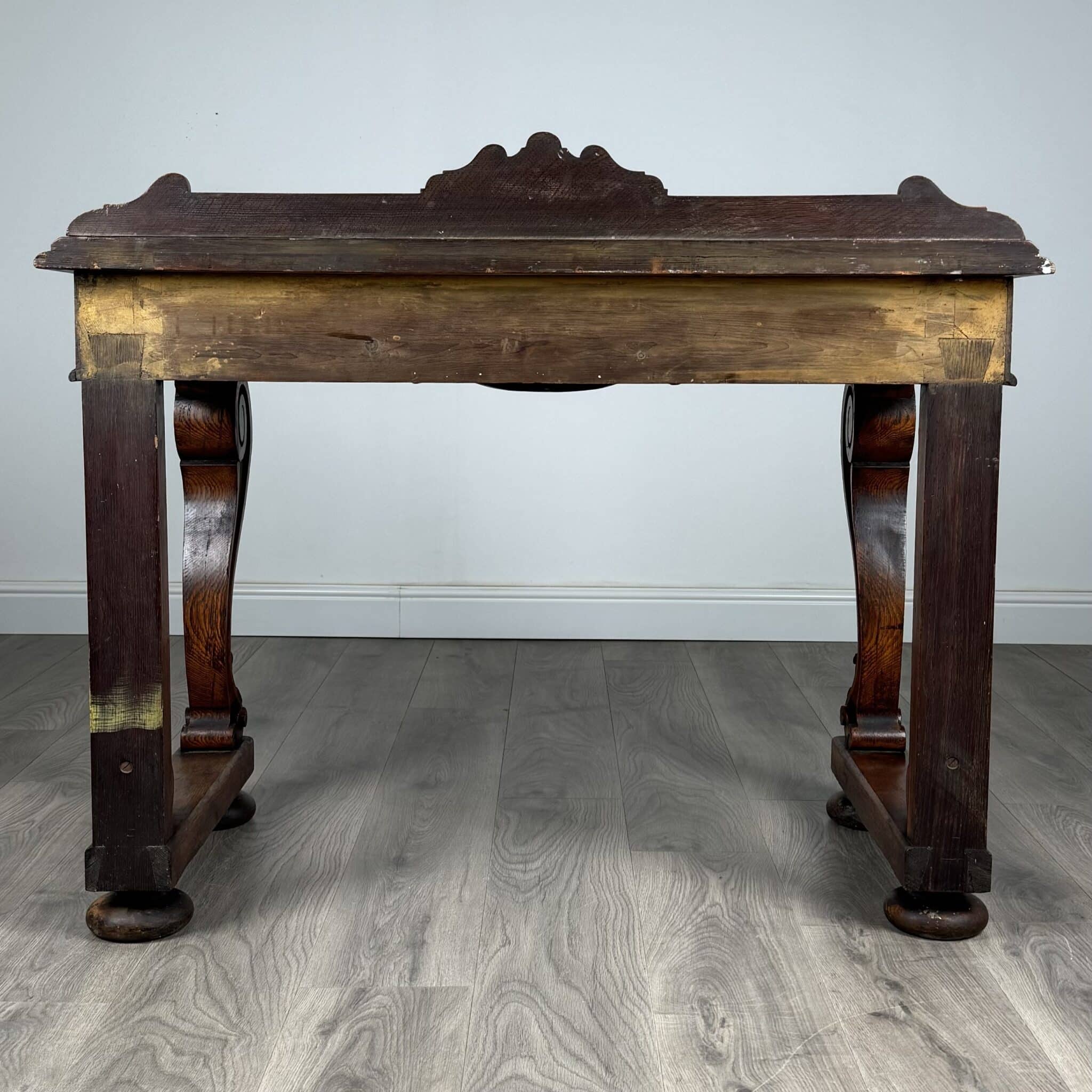 Antique 19th Century Console Table / Side Table In Oak