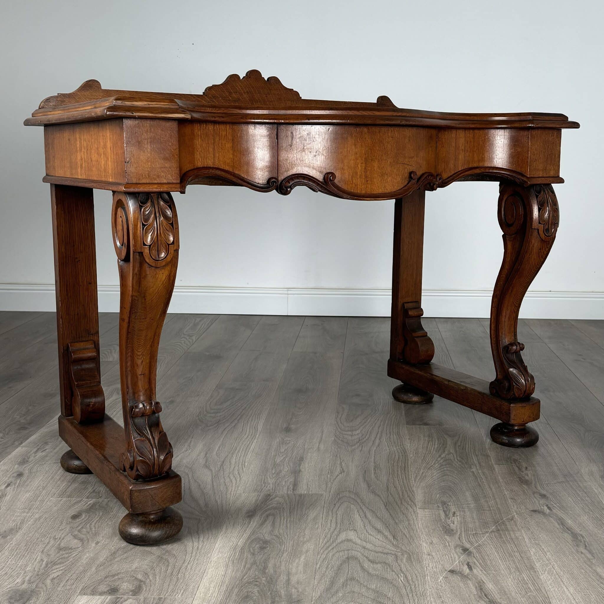 Antique 19th Century Console Table / Side Table In Oak