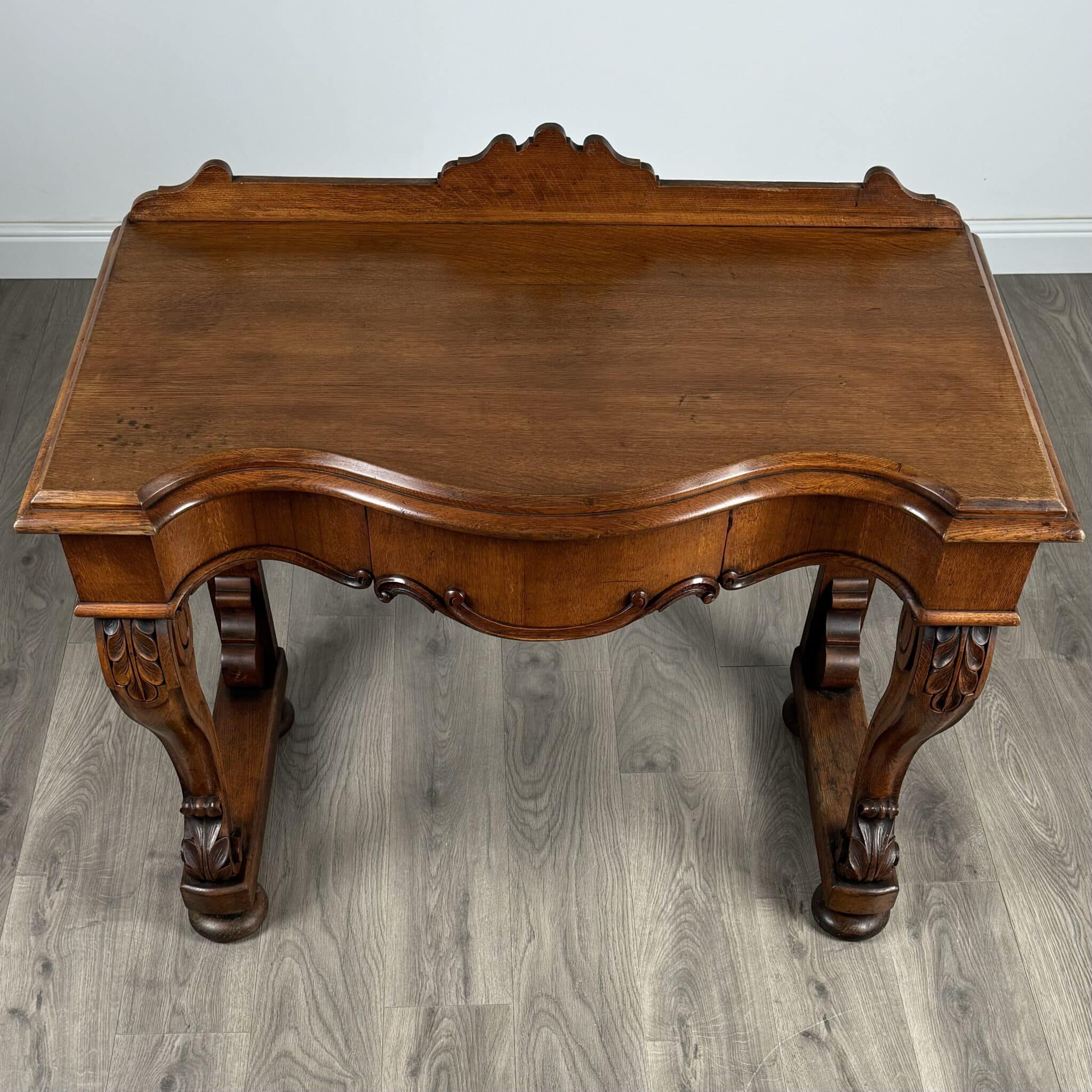 Antique 19th Century Console Table / Side Table In Oak