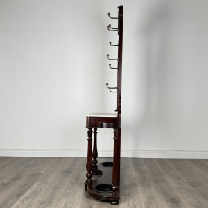 Antique 19th Century Marble Top Hall Stand In Mahogany