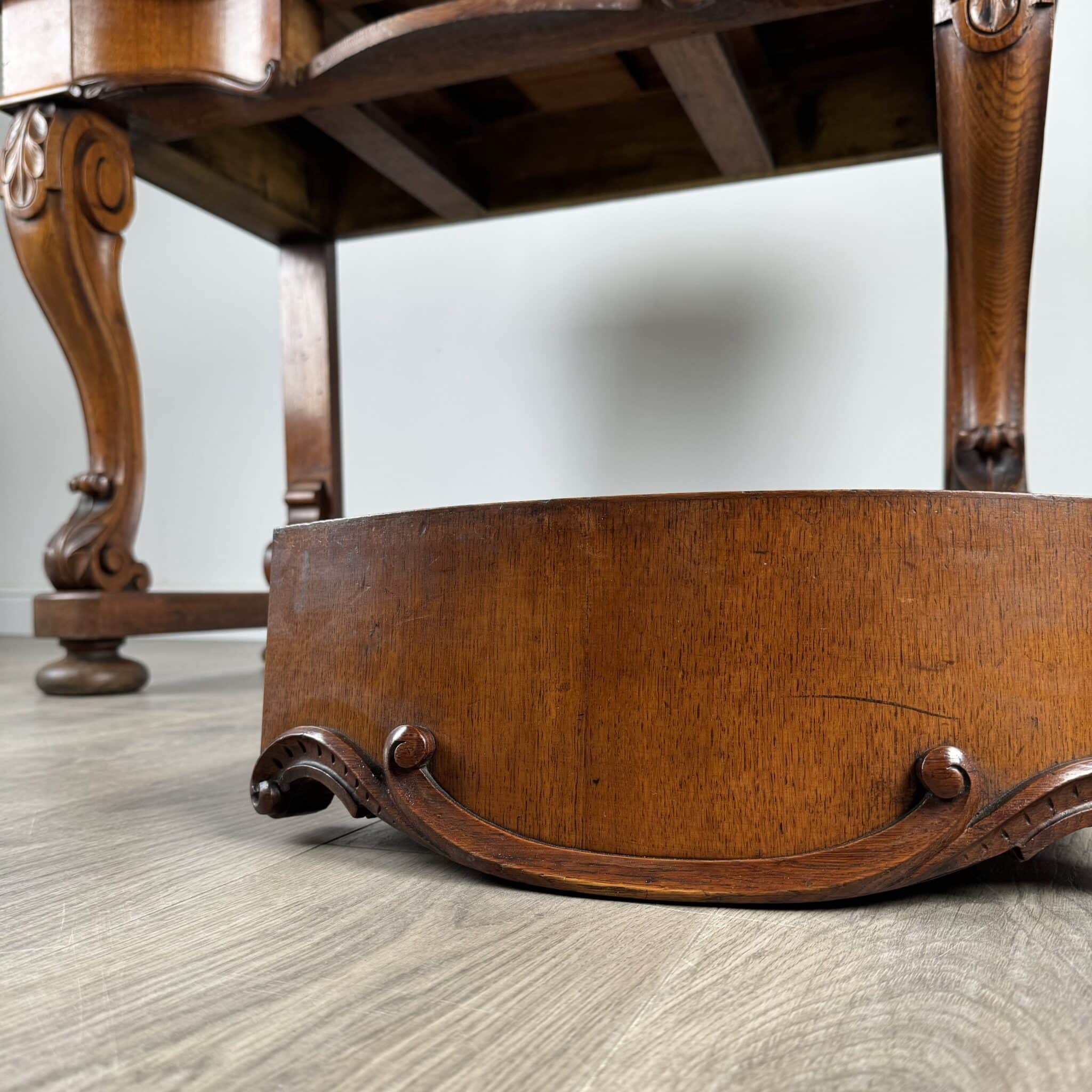 Antique 19th Century Console Table / Side Table In Oak