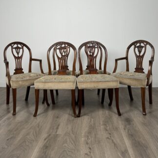 Antique 20th Century Set Of 6 Hepplewhite Style Dining Chairs