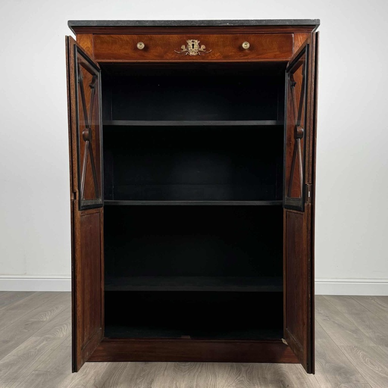 Antique 19th Century French Display Cabinet In Mahogany - Image 2