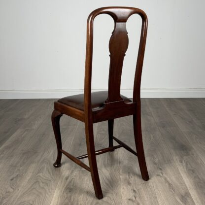 Antique 20th Century Set Of 6 Queen Anne Style Dining Chairs - Image 4