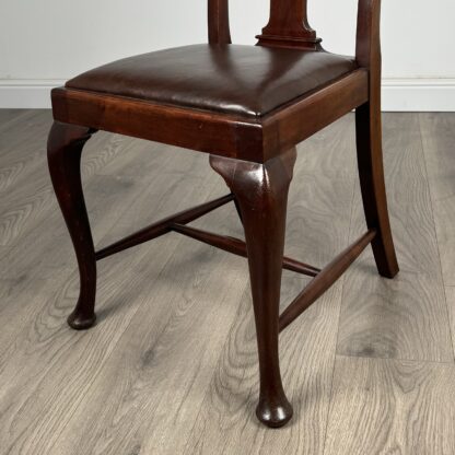 Antique 20th Century Set Of 6 Queen Anne Style Dining Chairs - Image 6