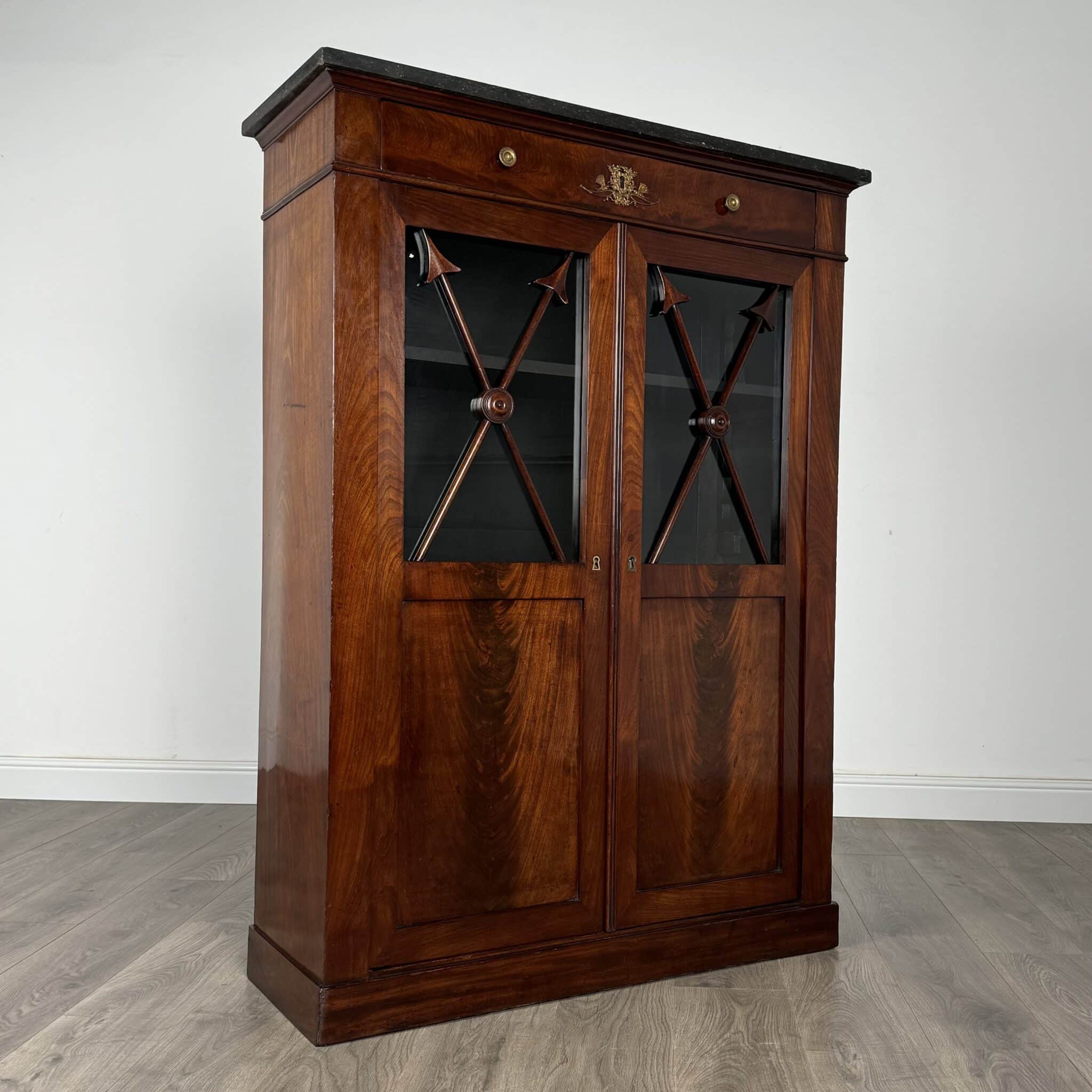 Antique 19th Century French Display Cabinet In Mahogany