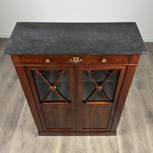 Antique 19th Century French Display Cabinet In Mahogany