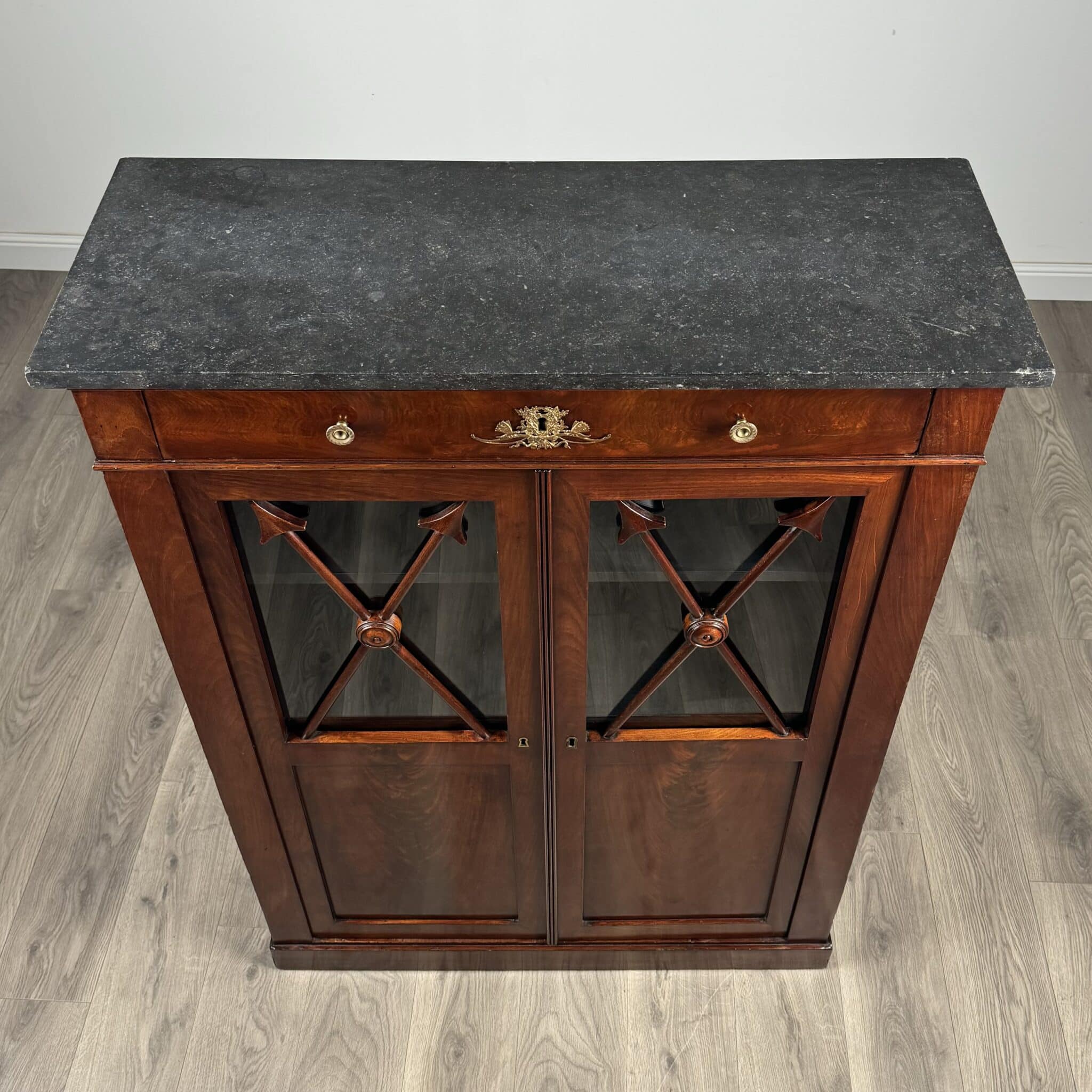 Antique 19th Century French Display Cabinet In Mahogany