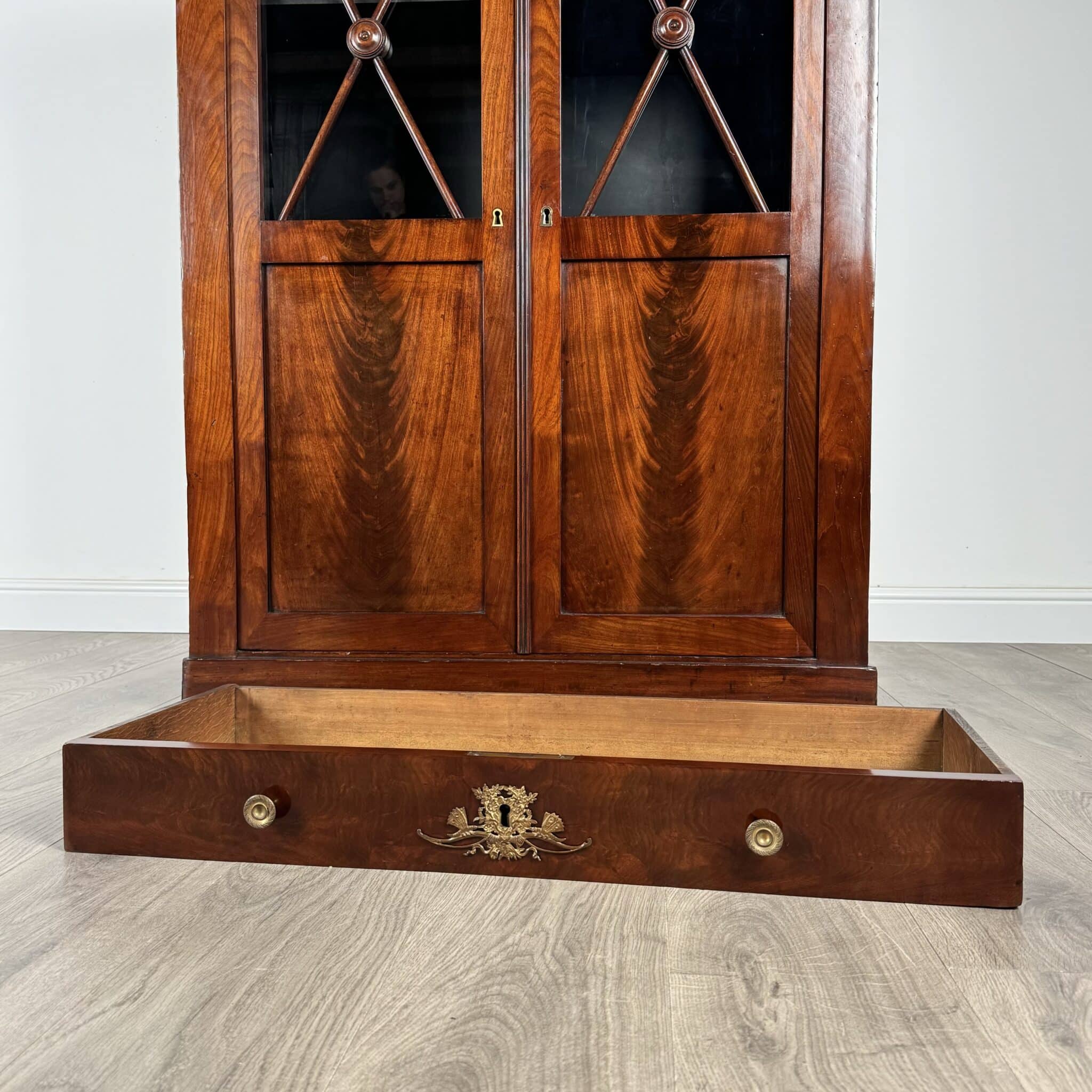 Antique 19th Century French Display Cabinet In Mahogany
