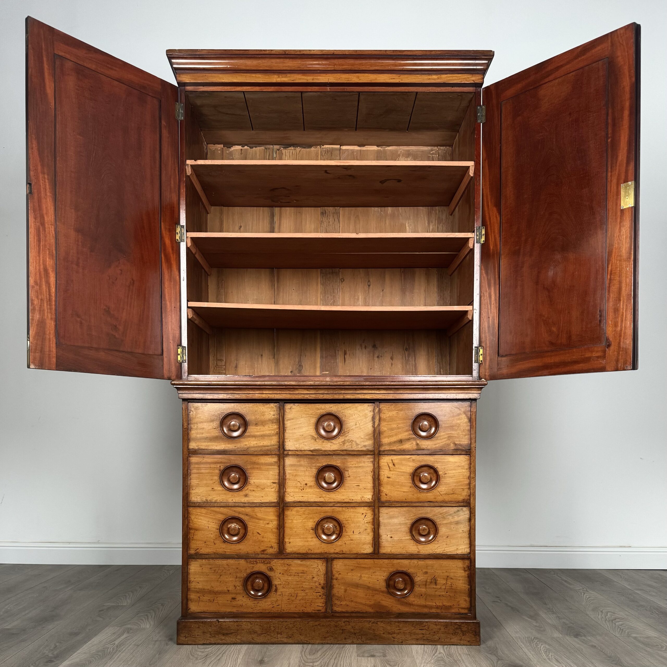 Antique 19th Century Fine Quality Cupboard In Mahogany