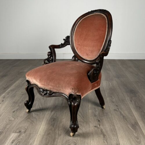 Antique 19th Century Armchair In Mahogany