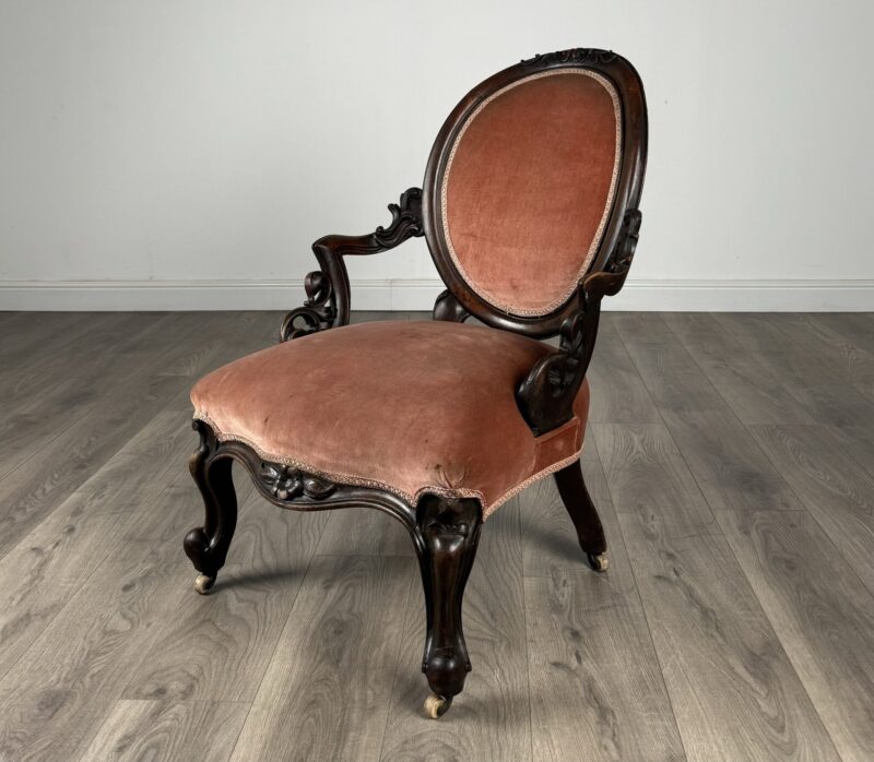 Antique 19th Century Armchair In Mahogany