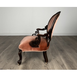 Antique 19th Century Armchair In Mahogany