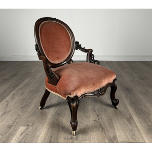 Antique 19th Century Armchair In Mahogany