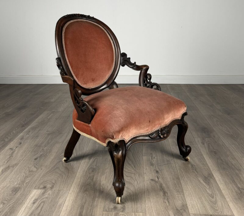 Antique 19th Century Armchair In Mahogany