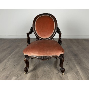Antique 19th Century Armchair In Mahogany