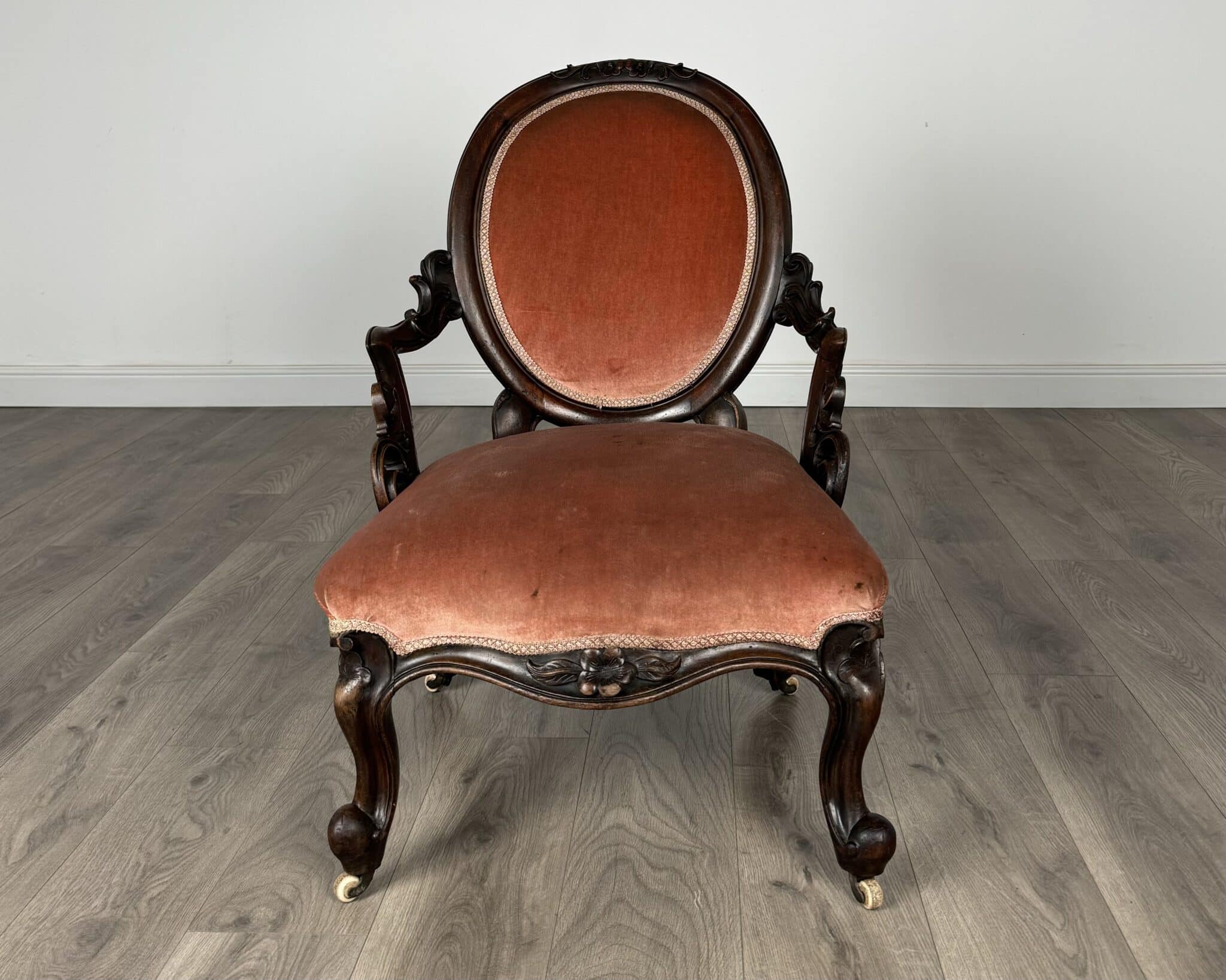 Antique 19th Century Armchair In Mahogany