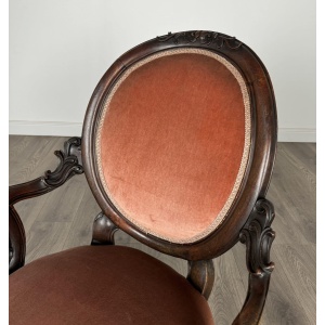 Antique 19th Century Armchair In Mahogany