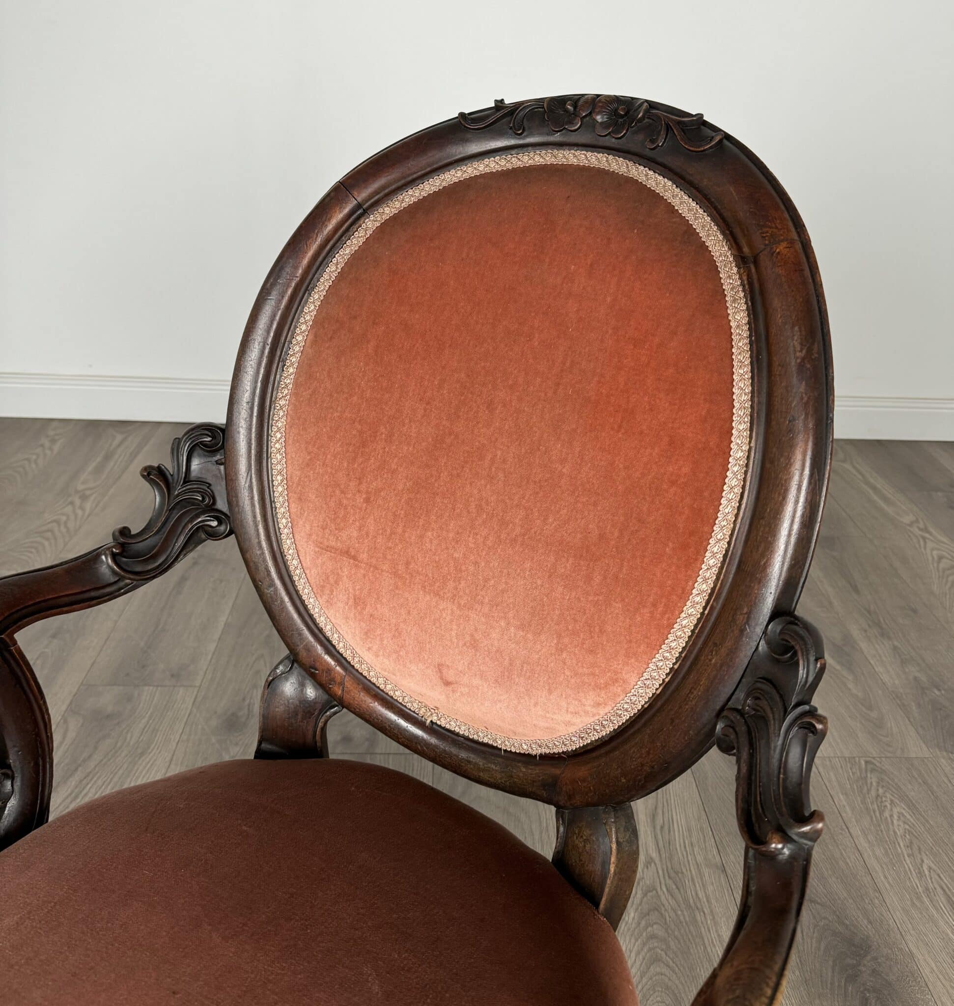 Antique 19th Century Armchair In Mahogany