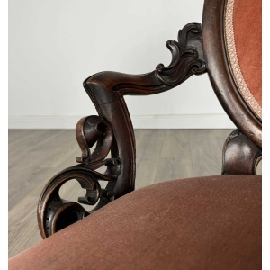 Antique 19th Century Armchair In Mahogany