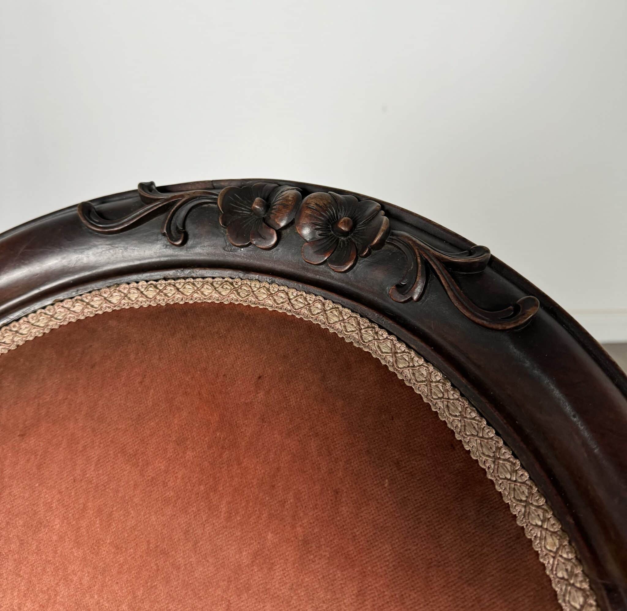 Antique 19th Century Armchair In Mahogany