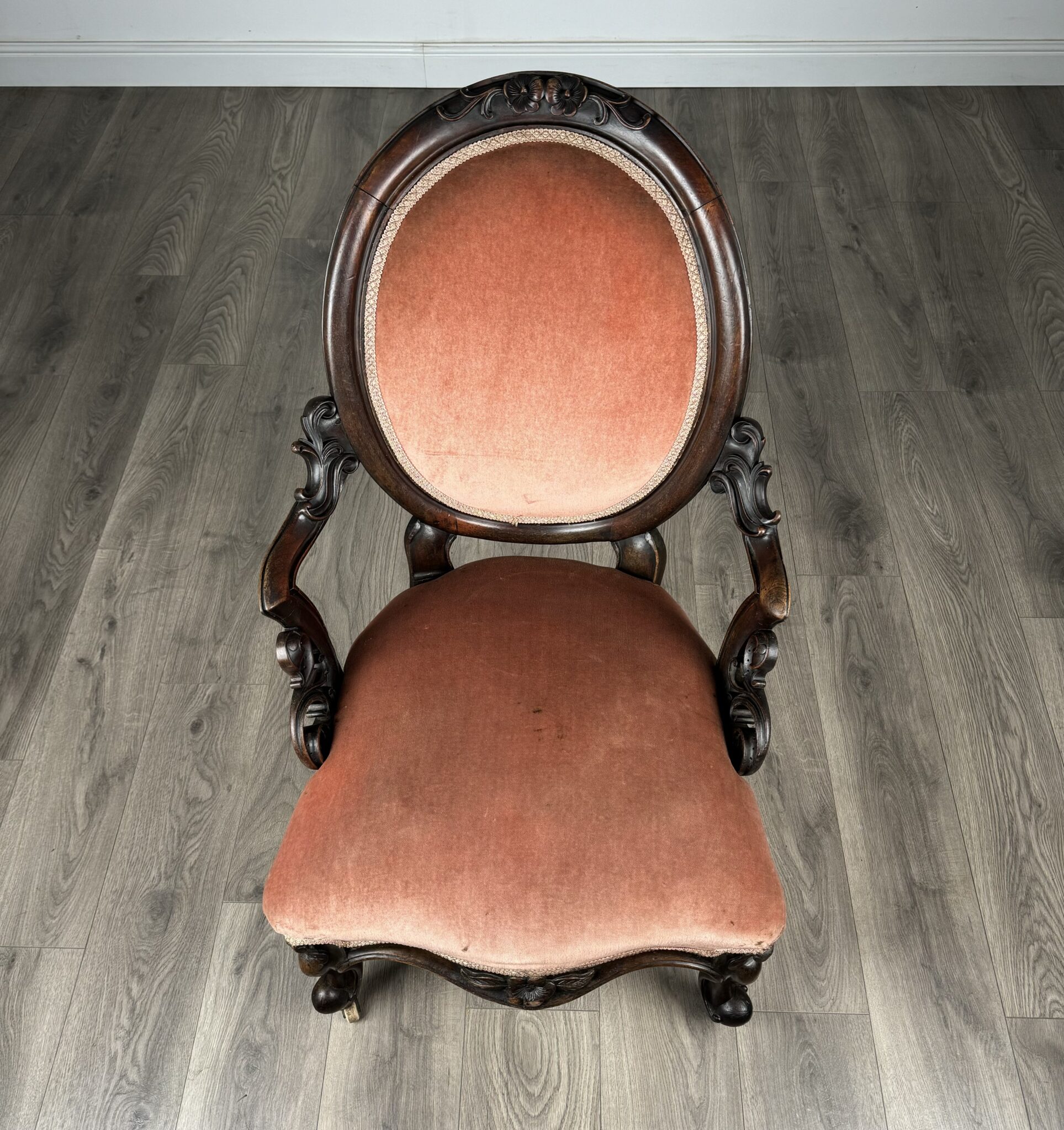 Antique 19th Century Armchair In Mahogany