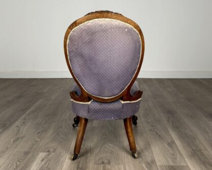 Antique 19th Century Nursing Chair / Armchair In Mahogany - Image 3