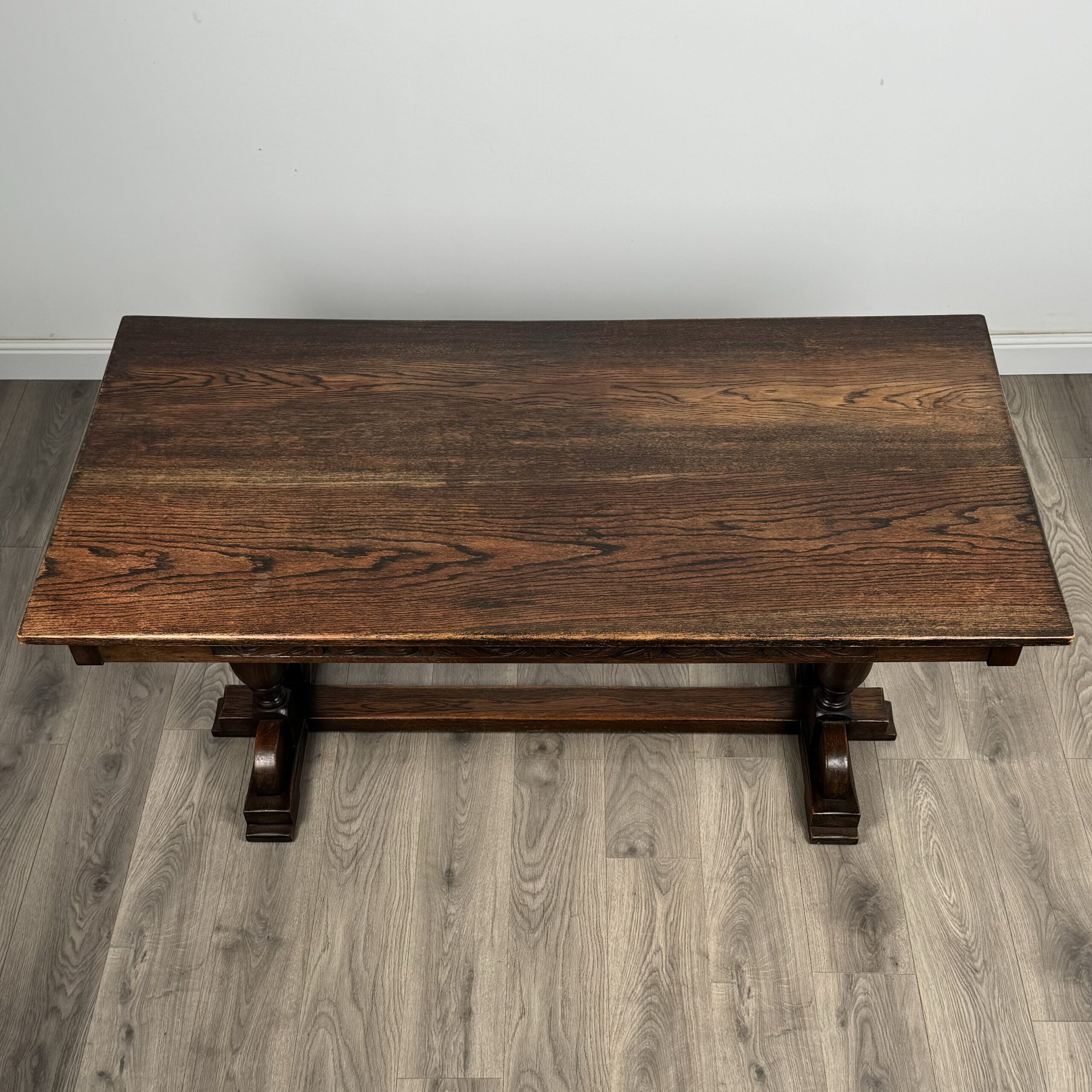 Antique 20th Century Refractory Style Dining Table In Solid Oak