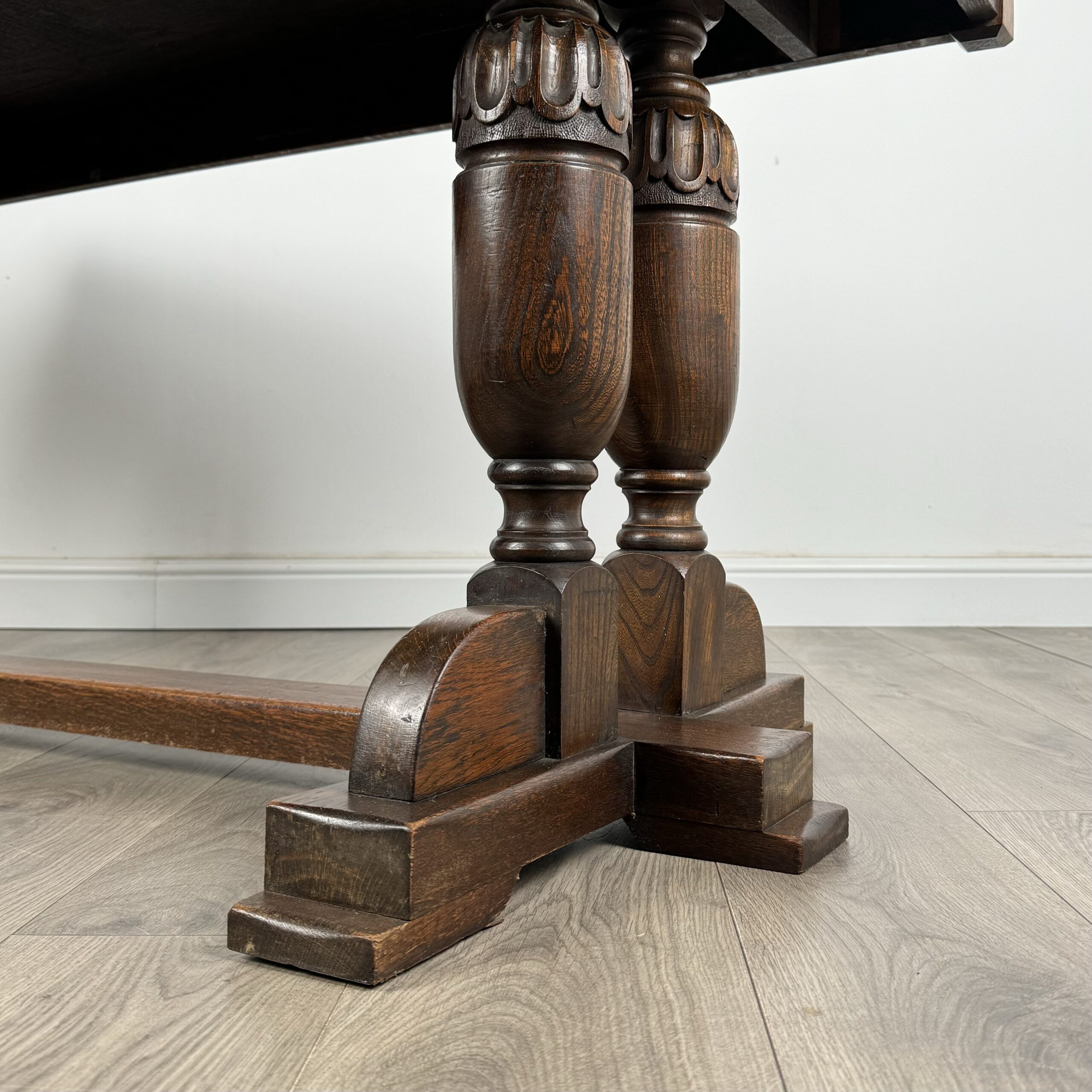Antique 20th Century Refractory Style Dining Table In Solid Oak