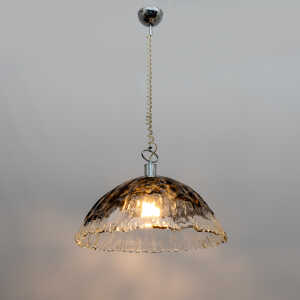 Attributed to AV Mazzega Mid-Century Modern Italian Murano Glass Pendant, 1970s