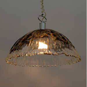 Attributed to AV Mazzega Mid-Century Modern Italian Murano Glass Pendant, 1970s