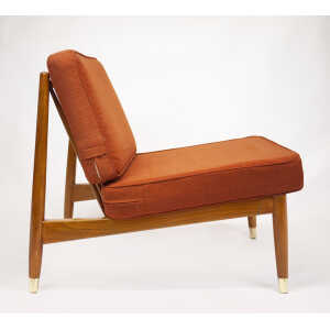 Swedish Beech Low Lounge Chair By Folke Ohlsson For Dux, 1960s