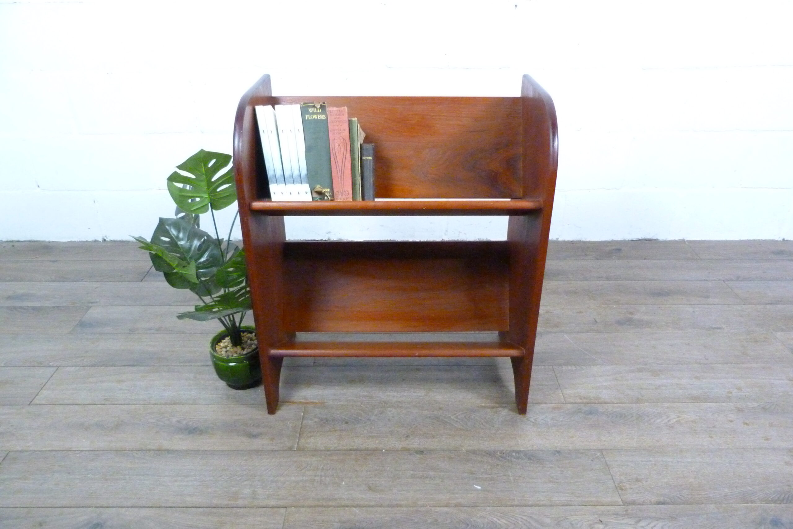 Danish Mid-Century Teak Magazine Rack Book Slope
